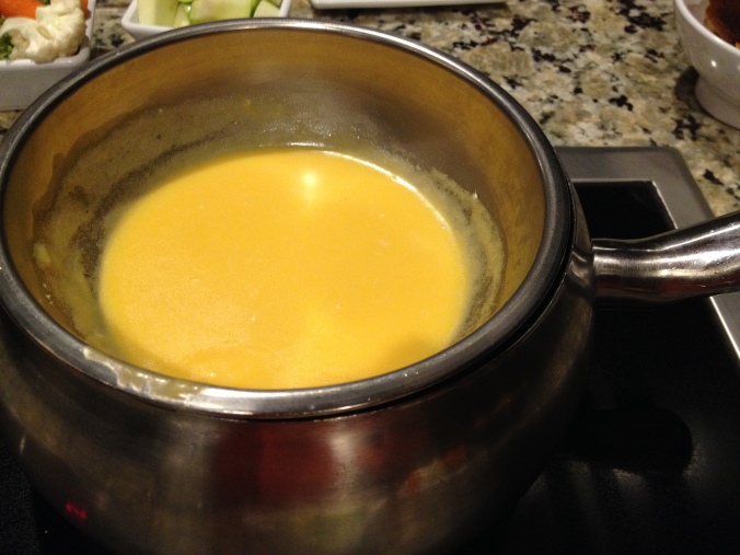 Cheddar cheese fondue from The Melting Pot in Poughkeepsie